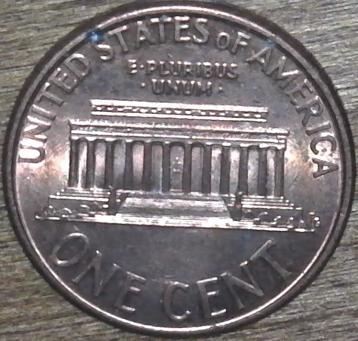 1994-P-Lincoln-Memorial-Cent-With-Broken-Die-Post-In-B-Die-Chip